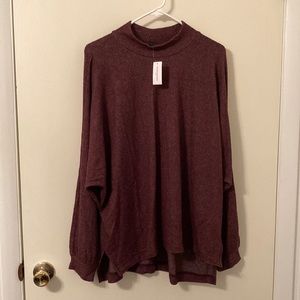 Banana Republic Ribbed Burgundy Sweater